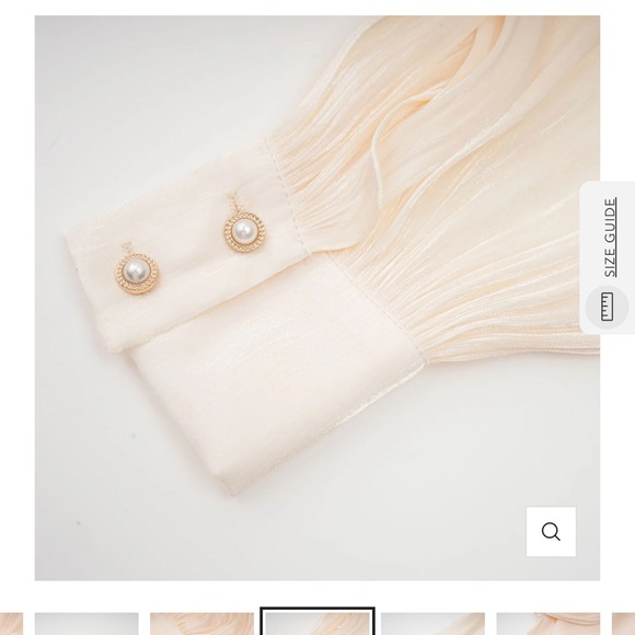 Cream Ruched Smocked Mini Sundress- New - XL - Picture 6 of 11